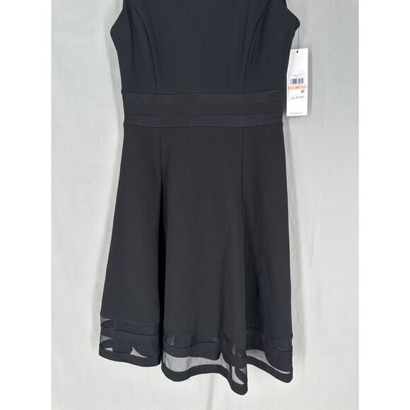Calvin Klein Dress Womens 2P Black Mini Party Office Classic Preppy Stretch Zip - Picture 6 of 10